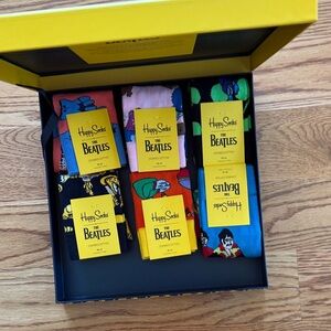 Happy Socks The Beatles Limited Edition Set - Yellow and Multicolor